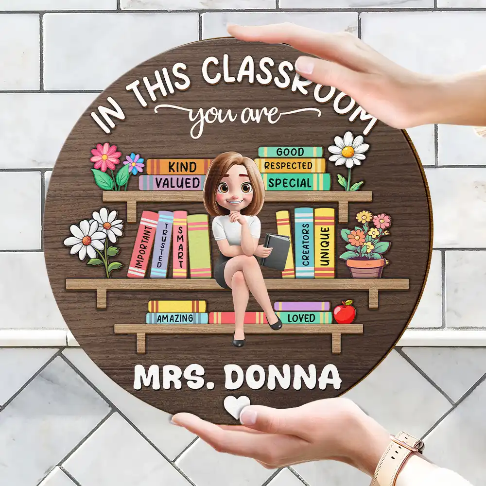 In This Classroom You Are Special - Personalized Custom Shaped Wood Sign - Image 4
