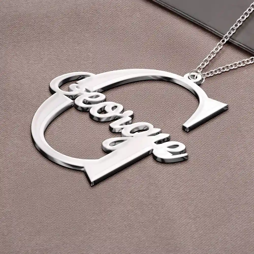 Initials Sign Name - Personalized Letter Necklace - Image 4