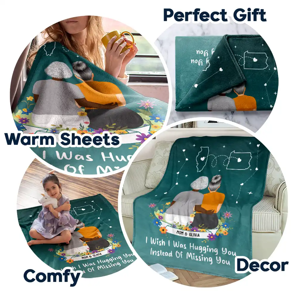 Instead Of Missing You - Personalized Fleece Blanket, Sherpa Blanket - Image 7