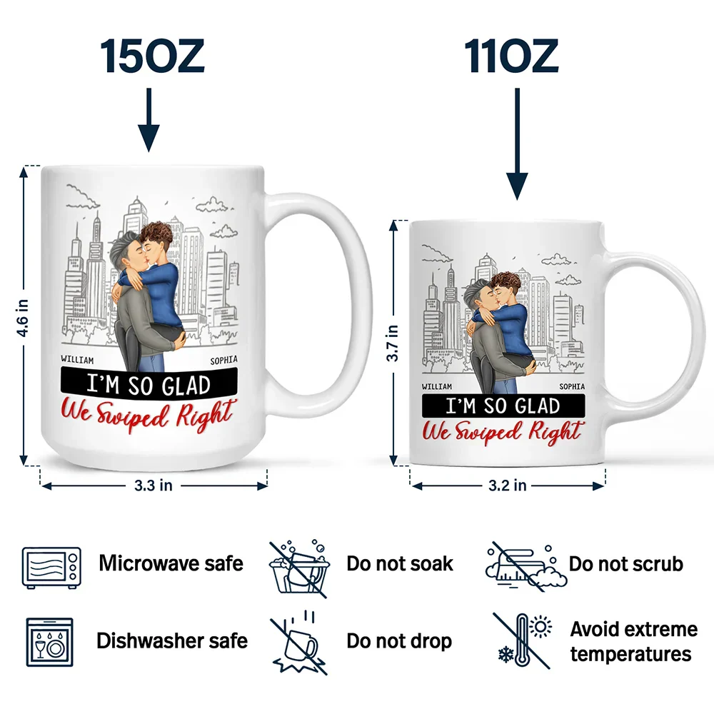 It Started With A Message Couples - Personalized Mug - Image 4