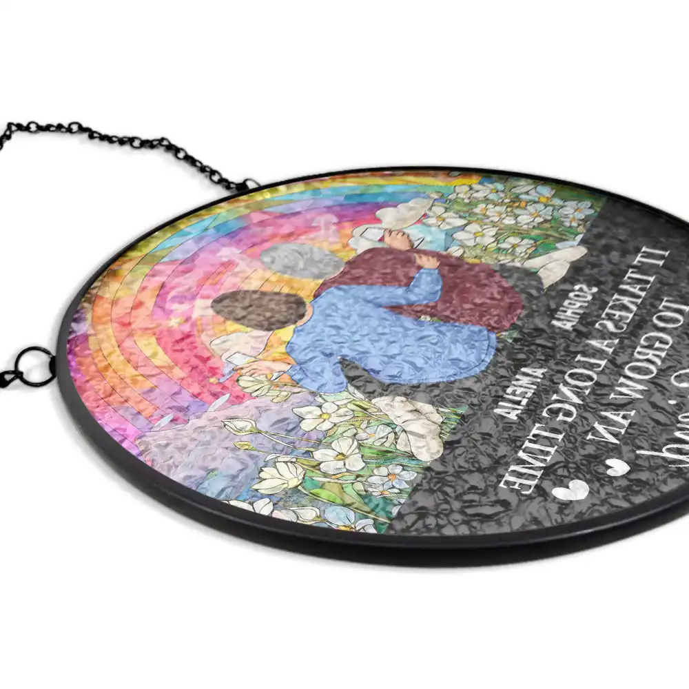It Takes A Long Time To Grow An Old Friend Friendship - Personalized Stained Glass Window Hanging Suncatcher - Image 5