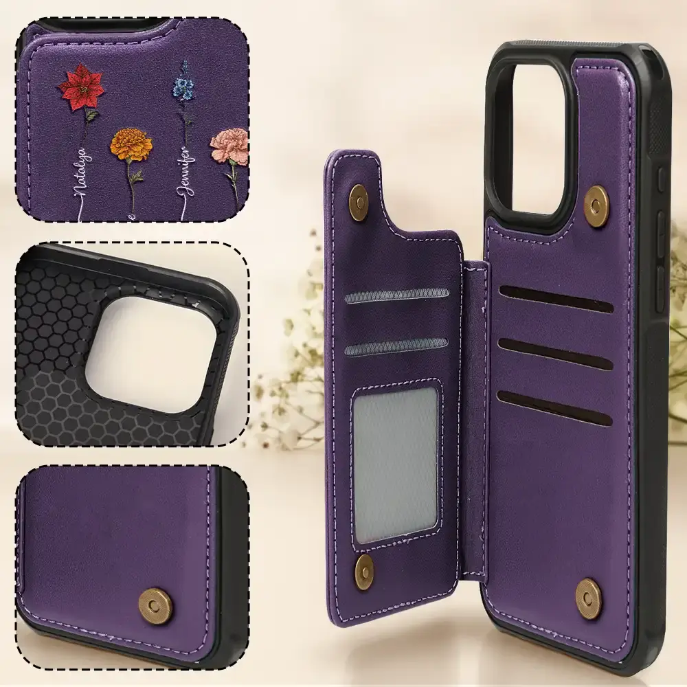 It Takes A Long Time To Grow An Old Friend - Personalized Leather Flip Wallet Phone Case - Image 4