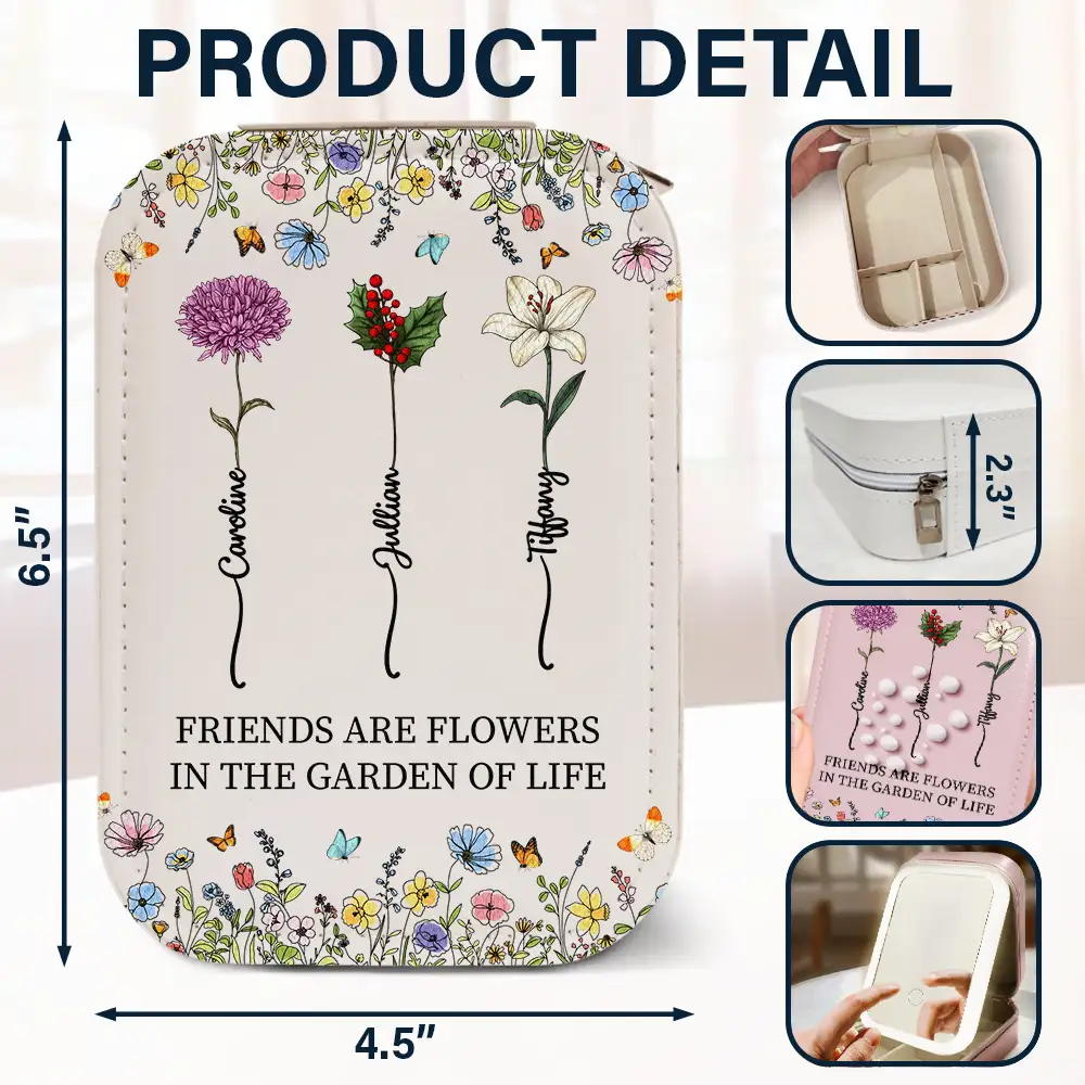It Takes A Long Time To Grow An Old Friend - Personalized Makeup Box With LED Mirror - Image 6