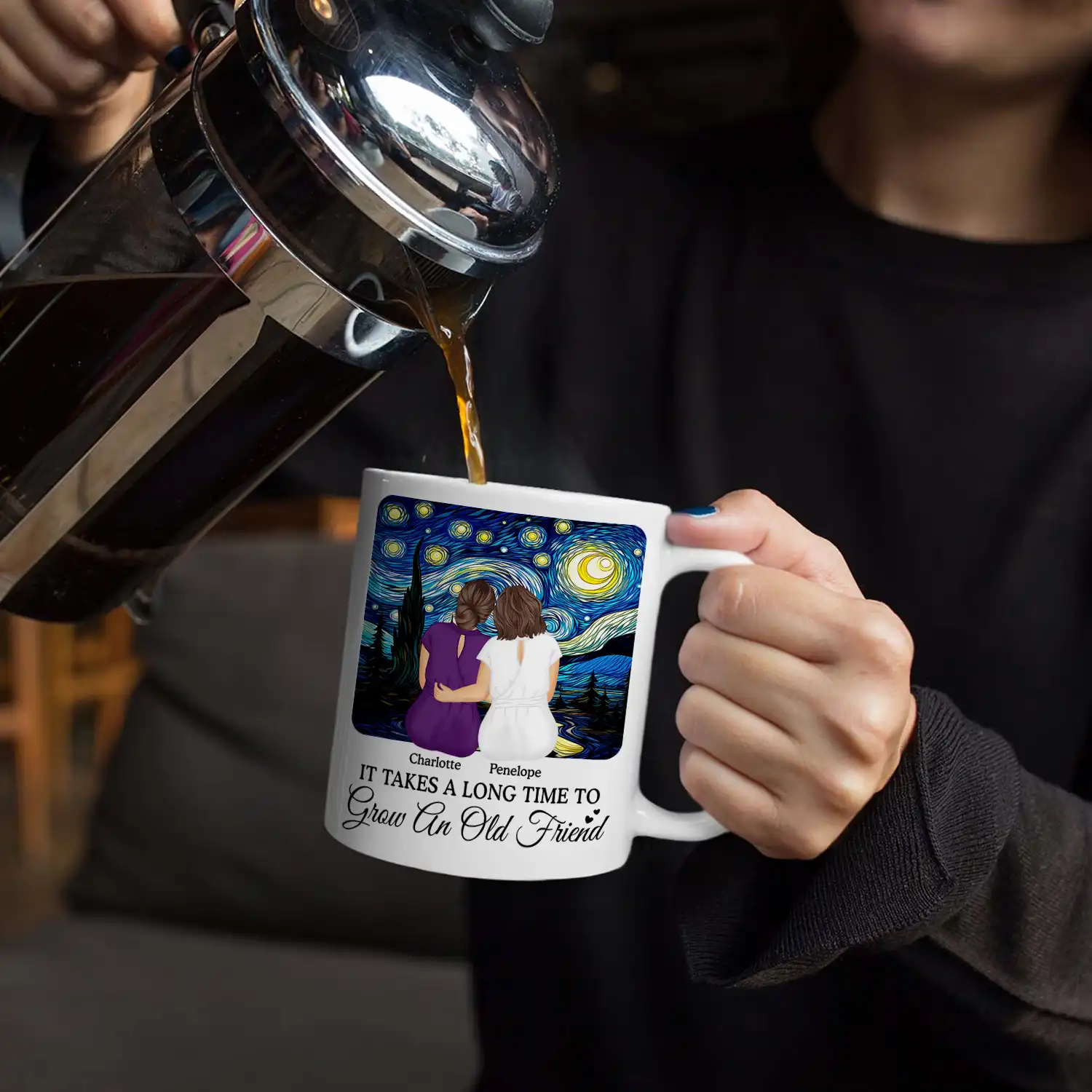 It Takes A Long Time To Grow An Old Friend - Personalized Mug - Image 5