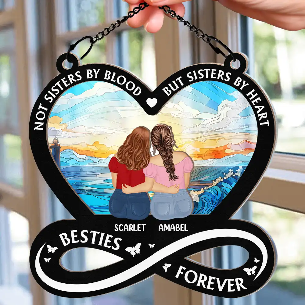 It Takes A Long Time To Grow An Old Friend - Personalized Window Hanging Suncatcher Ornament - Image 2