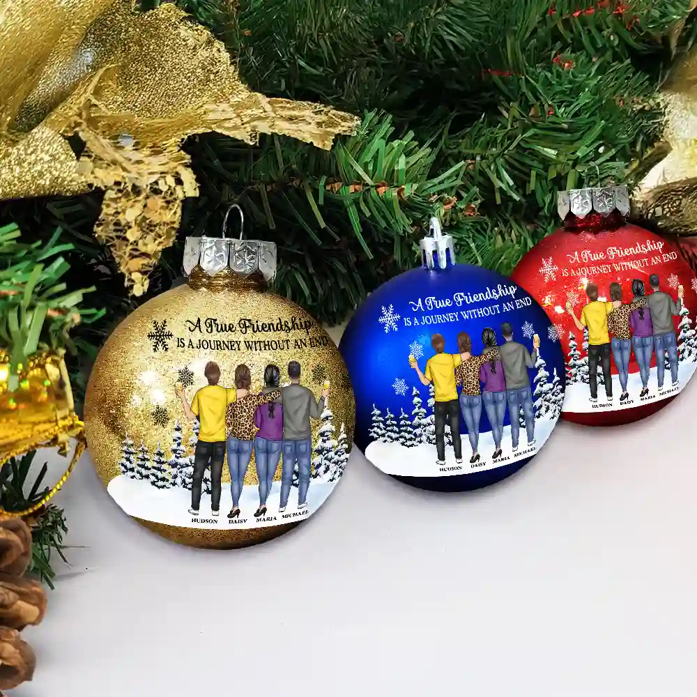 It Takes A Long Time To Grow An Old Friends - Personalized Ball Ornament - Image 4