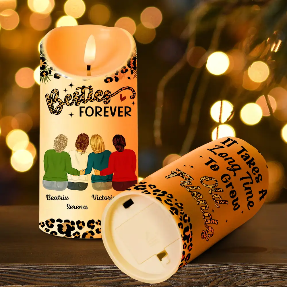 It Takes A Long Time To Grow An Old Friends - Personalized Flameless LED Candle - Image 4