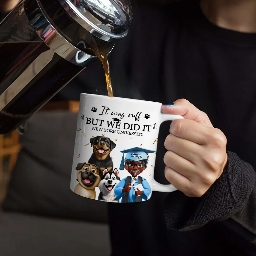 It Was Ruff But We Did It - Personalized White Edge-to-Edge Mug - Image 4