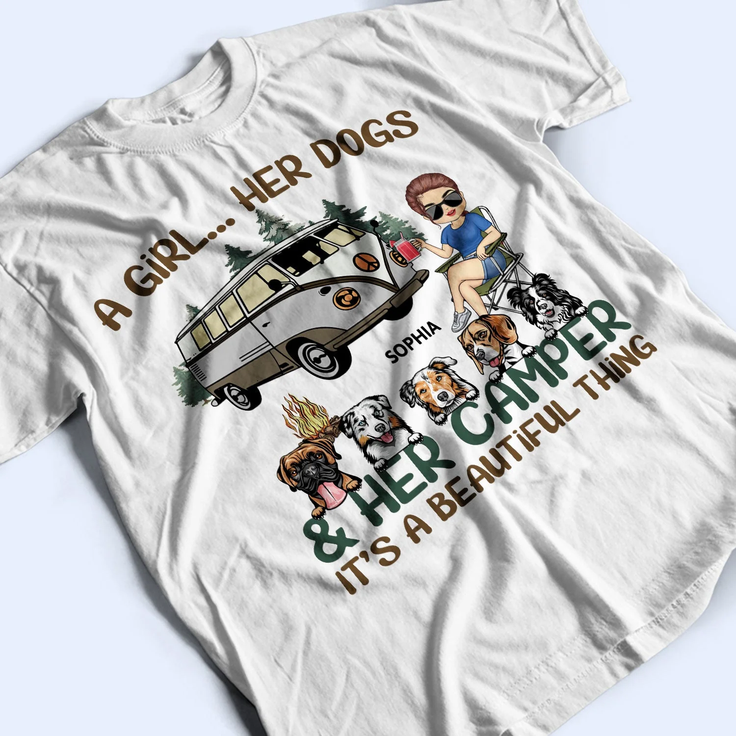 It's A Beautiful Thing - Camping Gift For Dog Lovers, Cat Lovers - Personalized T Shirt - Image 3