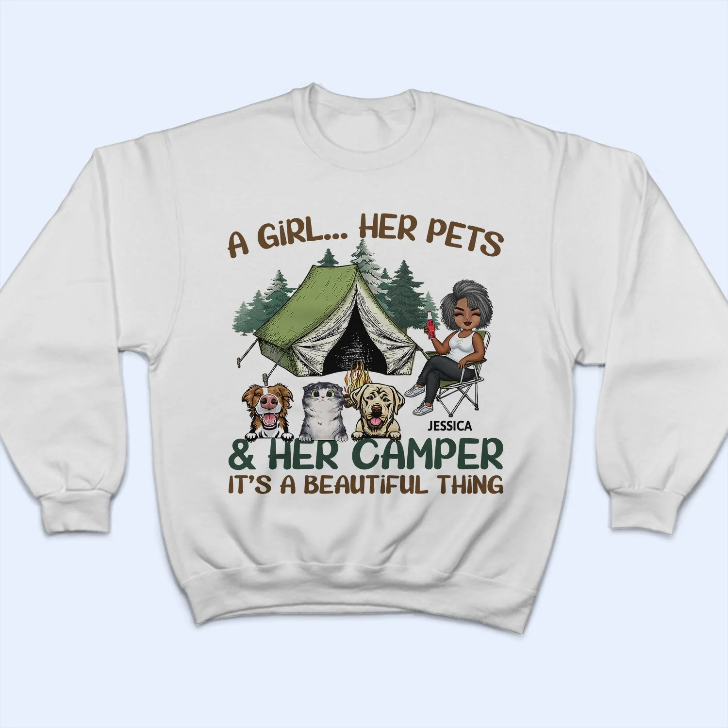 It's A Beautiful Thing - Camping Gift For Dog Lovers, Cat Lovers - Personalized T Shirt - Image 5