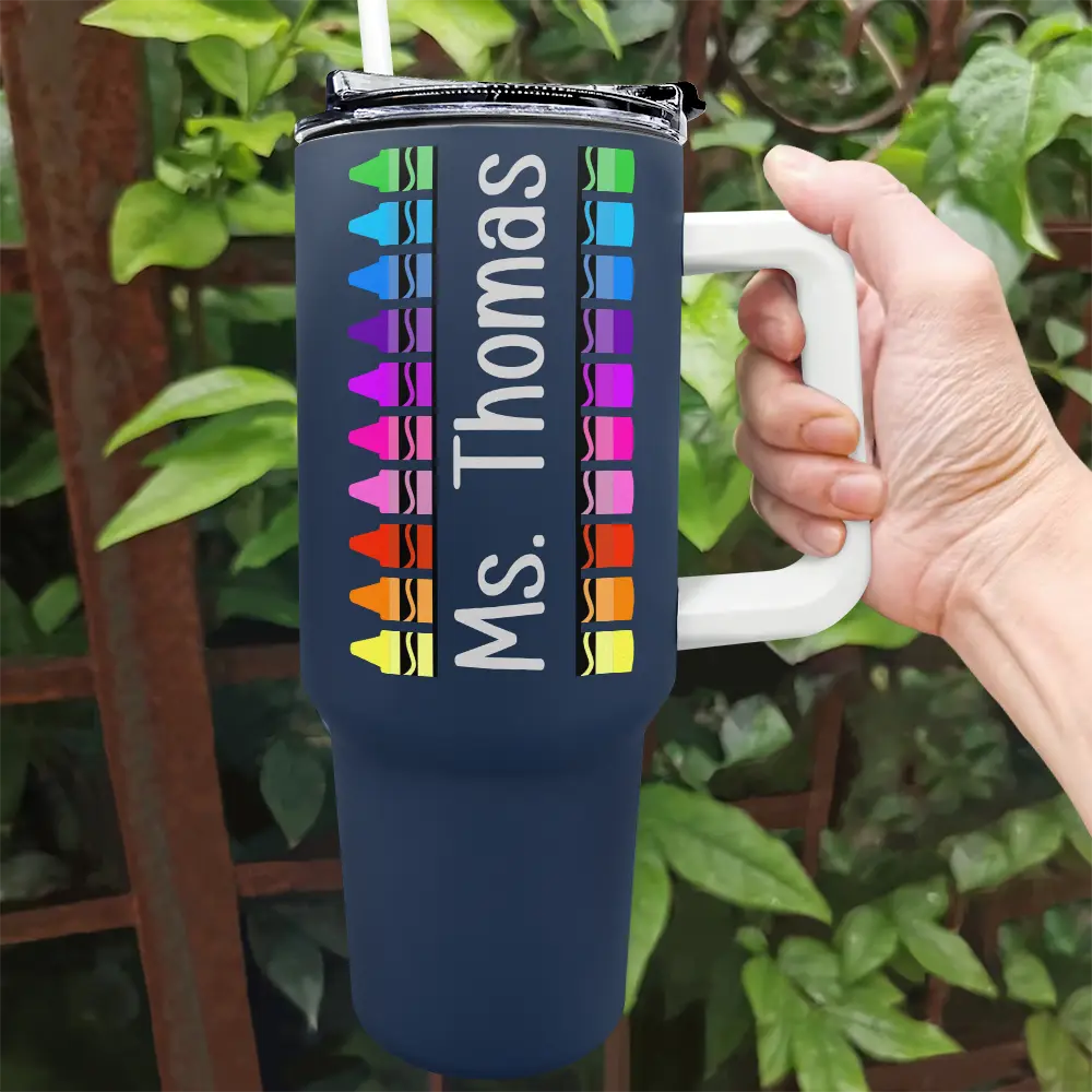 It's A Good Day To Teach Tiny Humans Teacher - Personalized 40oz Tumbler With Straw - Image 2