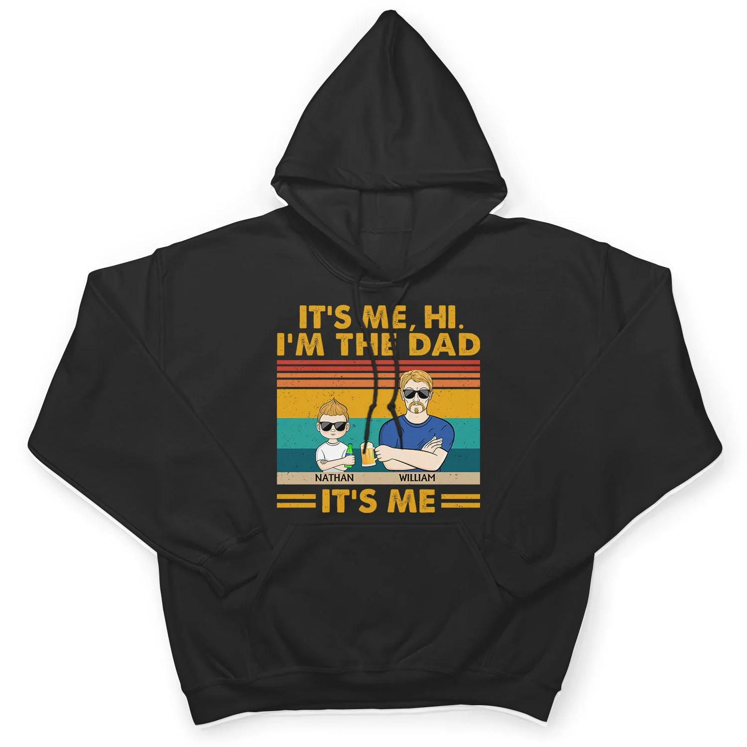 It's Me Hi I'm The Dad It's Me - Funny, Birthday Gift For Father, Papa, Husband - Personalized Custom T Shirt - Image 4