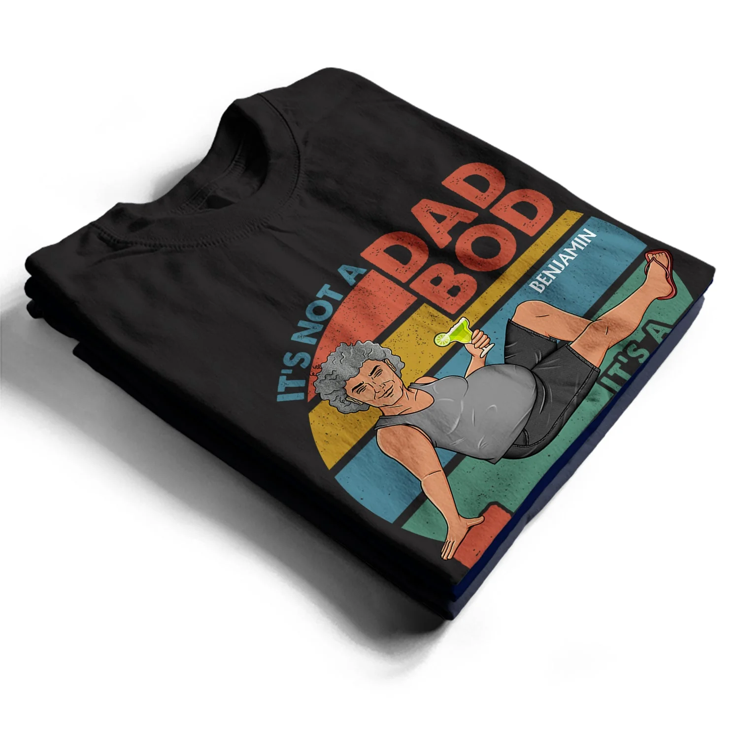 It's Not A Dad Bod It's Father Figure - Birthday, Loving Gift For Father, Papa, Grandpa, Grandfather - Personalized Custom T Shirt - Image 2