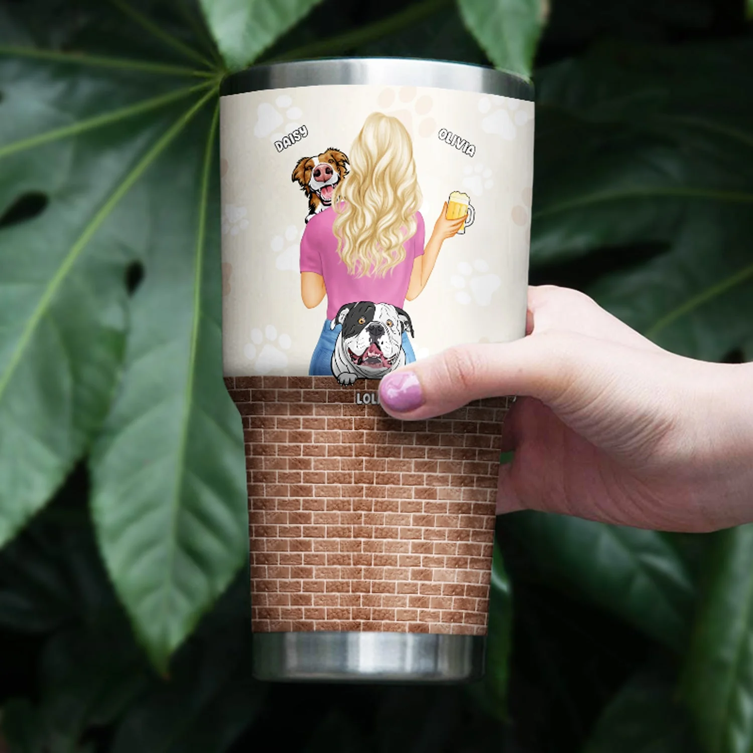 It's Not Drinking Alone - Gift For Dog Mom, Dog Dad - Personalized Custom 30 Oz Tumbler - Image 4
