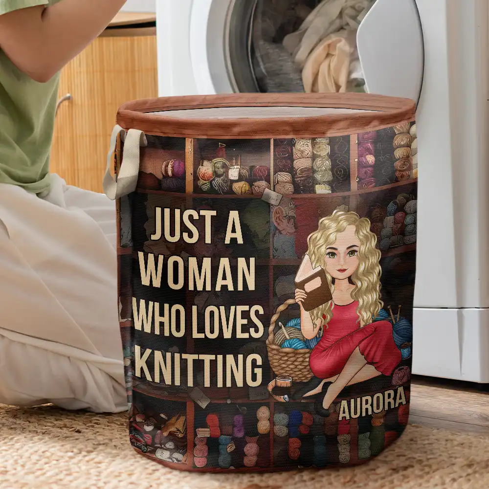 It's Not Hoarding If It's Yarn Knitting Crocheting - Personalized Laundry Basket, Storage Basket - Image 3
