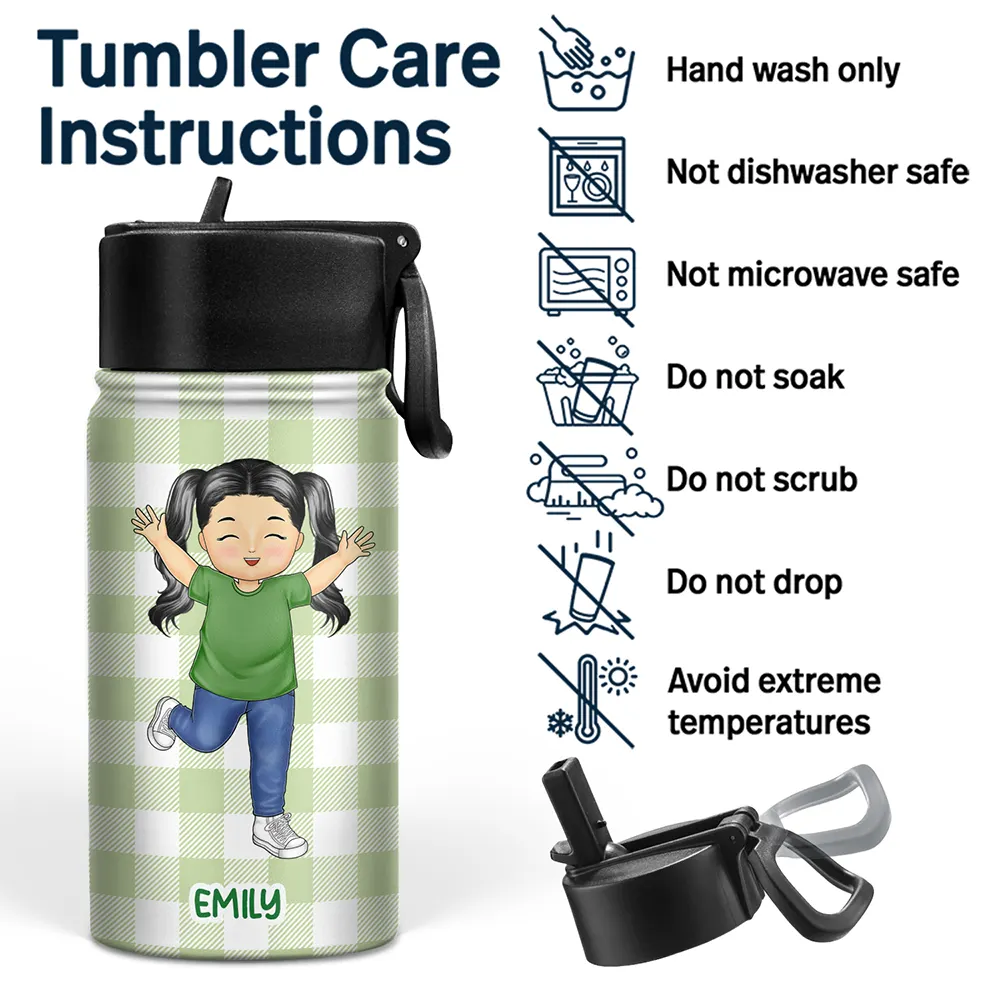 It's Okay To Be Yourself - Personalized Kids Water Bottle - Image 5