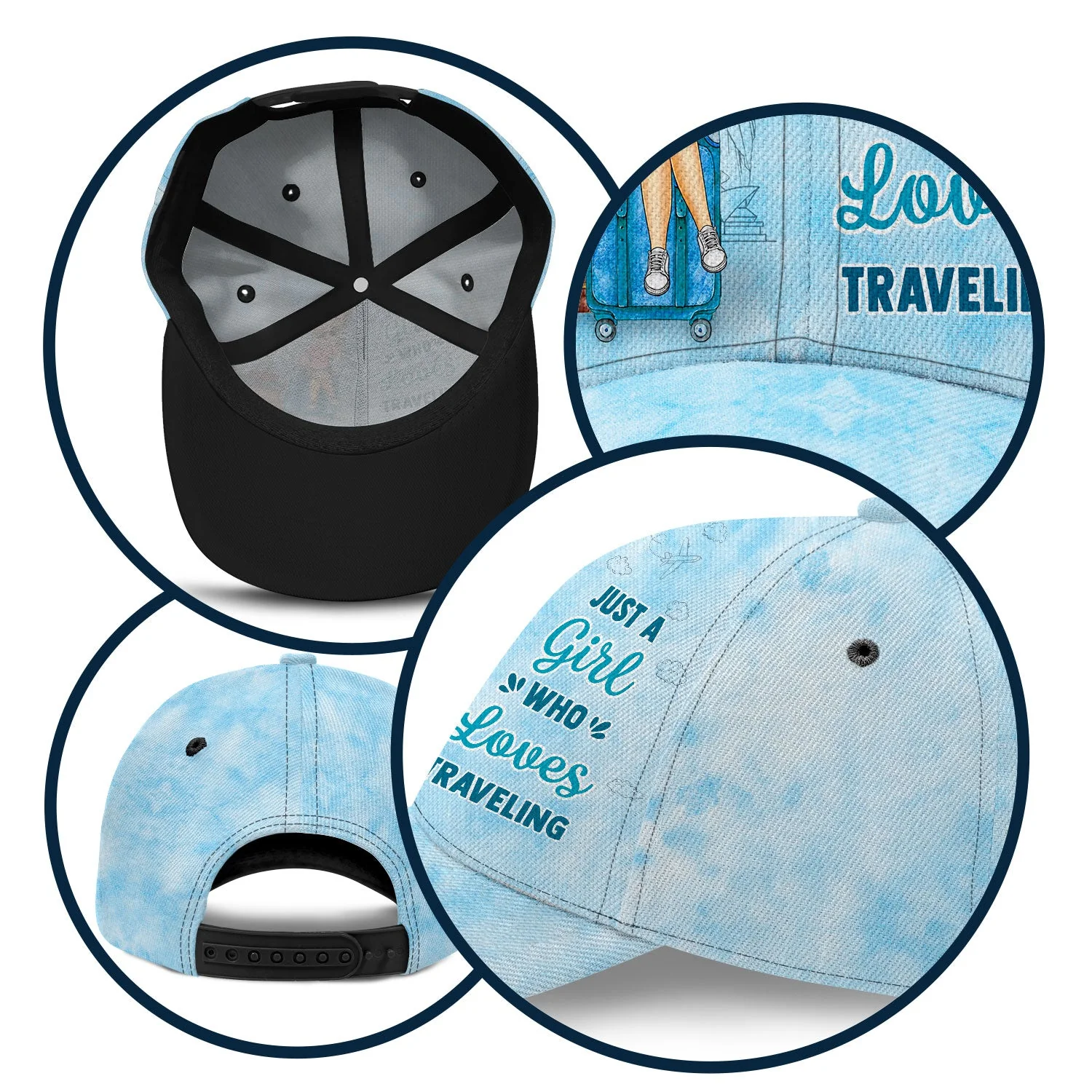It's On My List - Gift For Traveling Lovers, Vacation Lovers, Travelers, Him, Her - Personalized Classic Cap - Image 5
