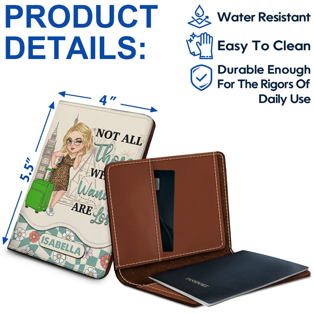 It's On My List Travel Lover - Personalized Passport Cover, Passport Holder - Image 4