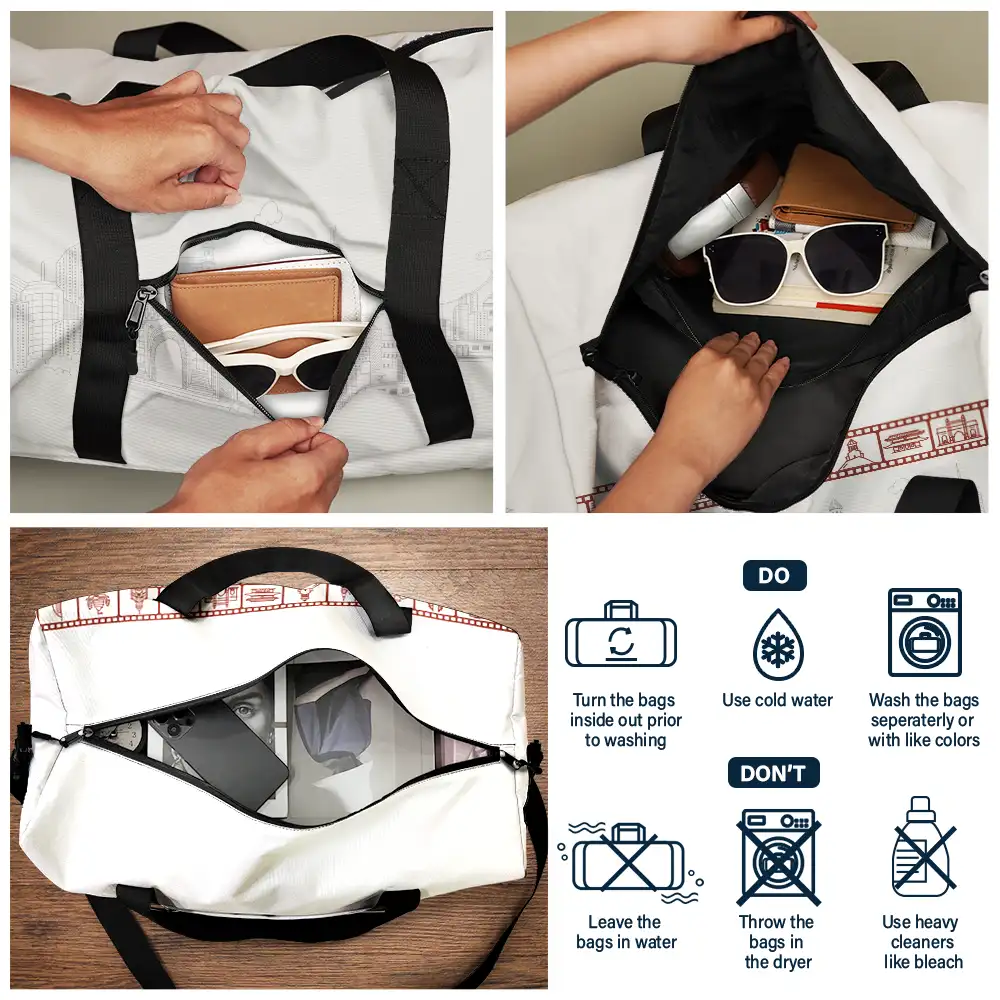 It's On Our List Travel Couple - Personalized Duffle Bag - Image 5
