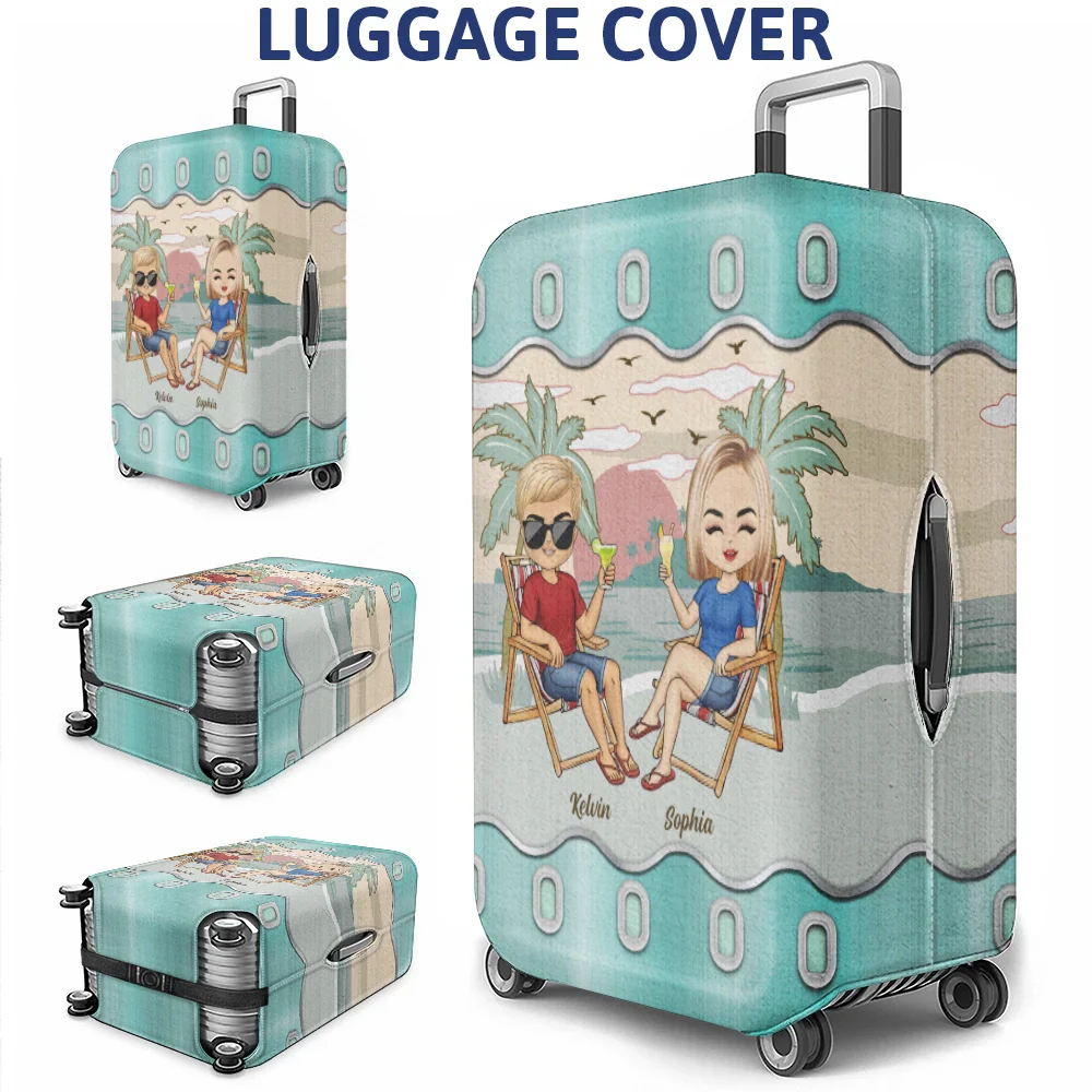 It's On Our List Travel Partners For Life - Personalized Luggage Cover - Image 3