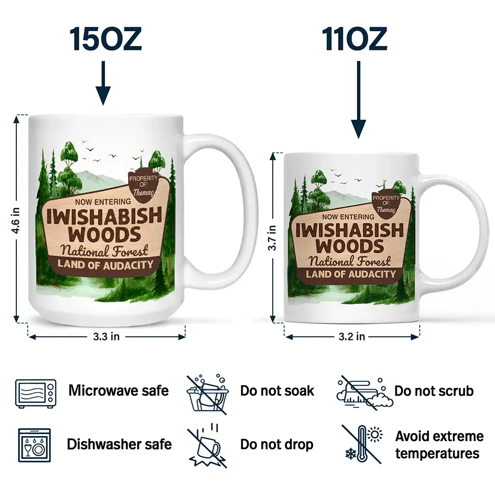 Iwishabish Woods Camping - Personalized Mug - Image 5