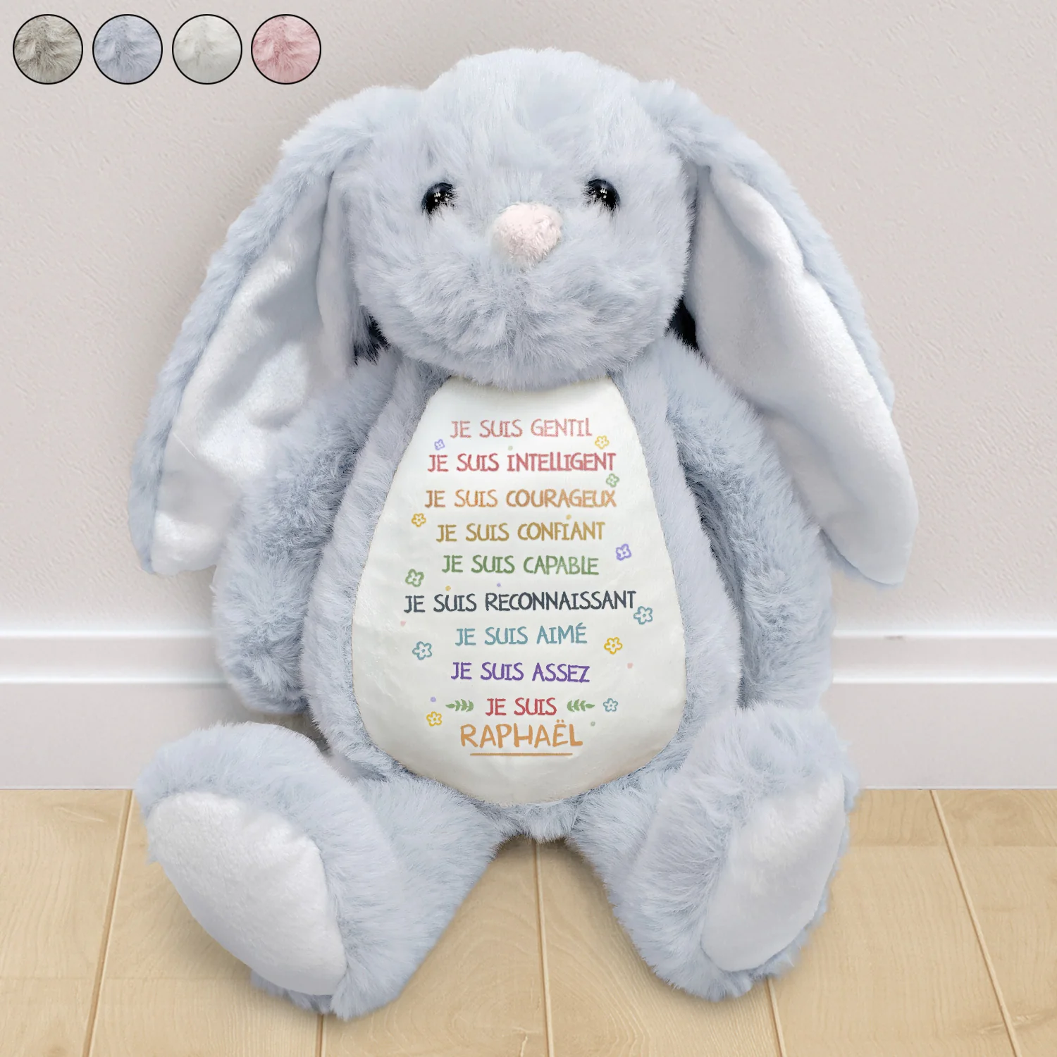 Je Suis Aimée - Peluche Lapin Personnalisée - Image 2