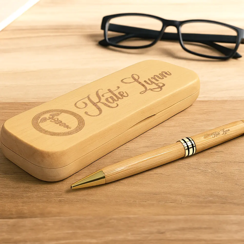 Job Title Nurse Lawyer Firefighter - Personalized Wooden Pen Set - Image 2