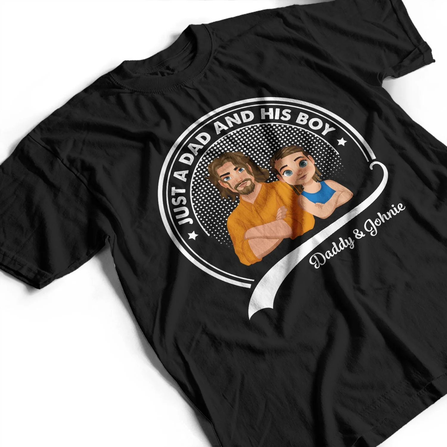 Just A Dad And His Girl - Gift For Father - Personalized T Shirt - Image 3
