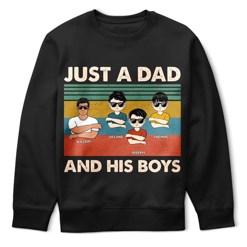 Just A Dad And His Girl - Gift For Father - Personalized Custom T Shirt - Image 5