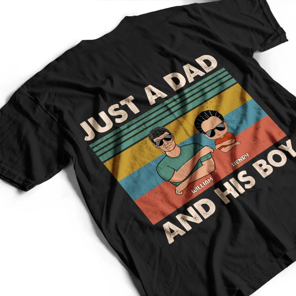 Just A Dad And His Girl - Personalized T Shirt - Image 3