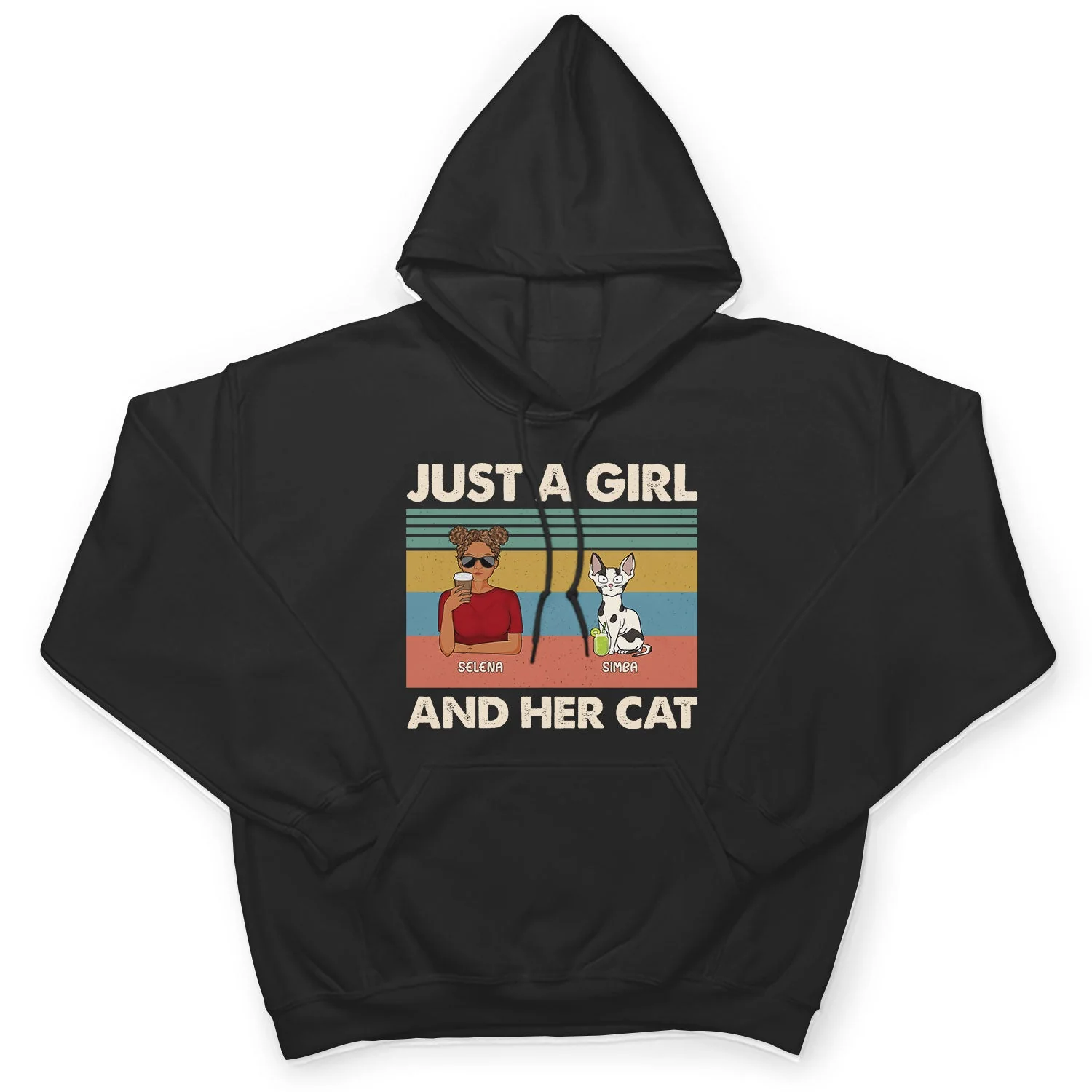 Just A Girl And Her Cats - Gift For Cat Lovers - Personalized T Shirt - Image 4