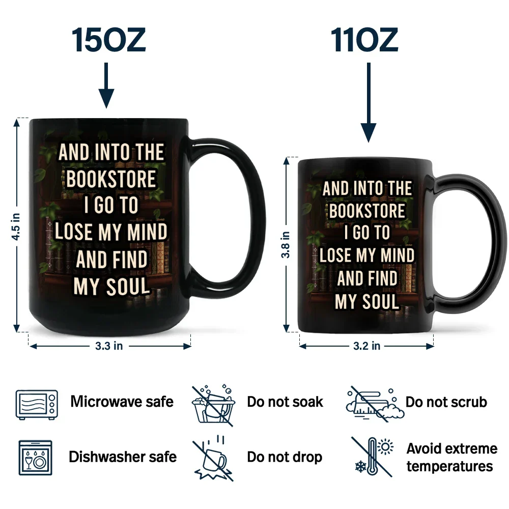 Just A Girl Boy Who Loves Books - Personalized Black Mug - Image 4