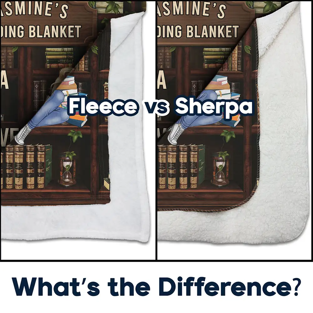 Just A Girl Boy Who Loves Books - Personalized Fleece Blanket, Sherpa Blanket - Image 4