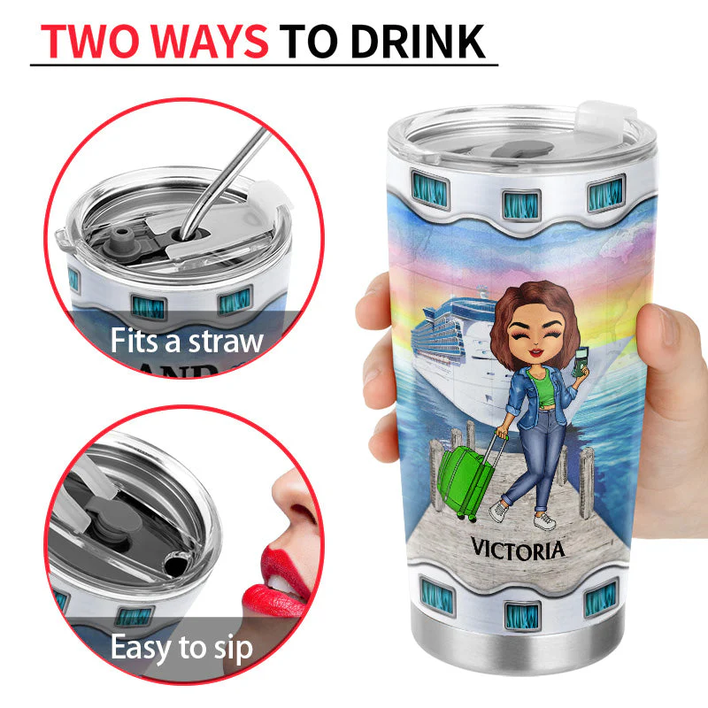 Just A Girl Boy Who Loves Cruising - Gift For Traveling Lovers - Personalized Custom Tumbler - Image 4