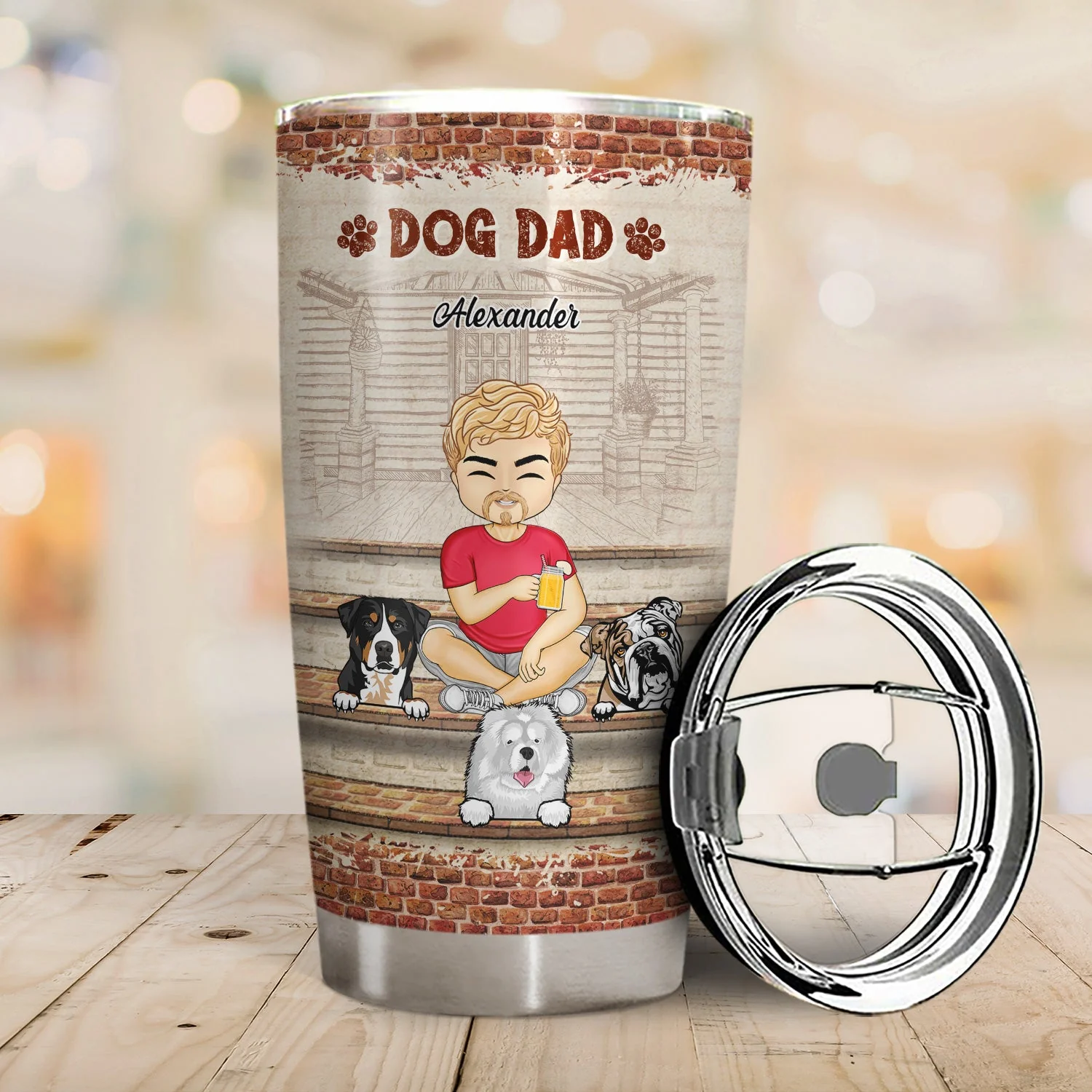 Just A Girl Boy Who Loves Dogs Cats - Gift For Pet Lovers - Personalized Custom Tumbler - Image 2