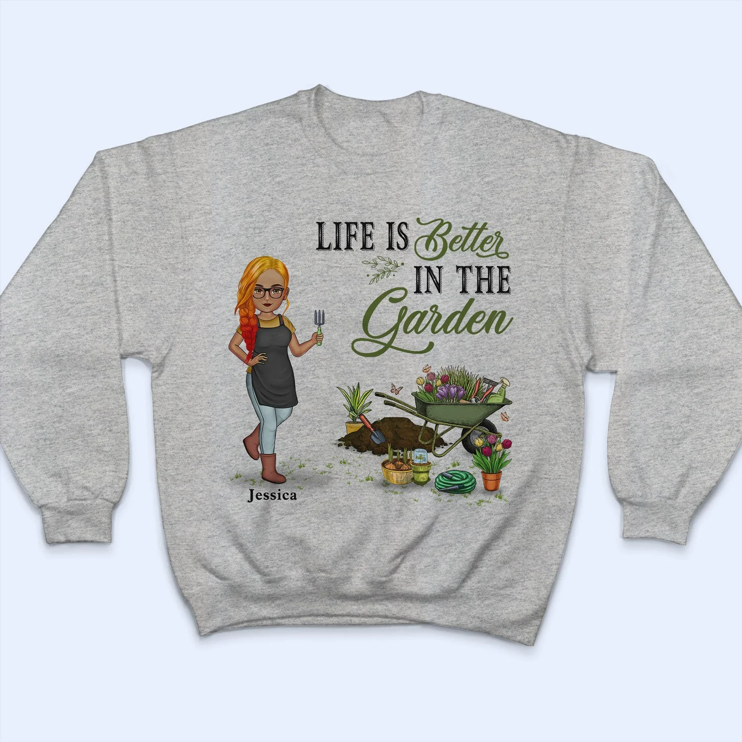 Just A Girl Boy Who Loves Gardening - Birthday, Loving Gift For Yourself, Women, Men, Plant Lovers - Personalized Custom T Shirt - Image 5