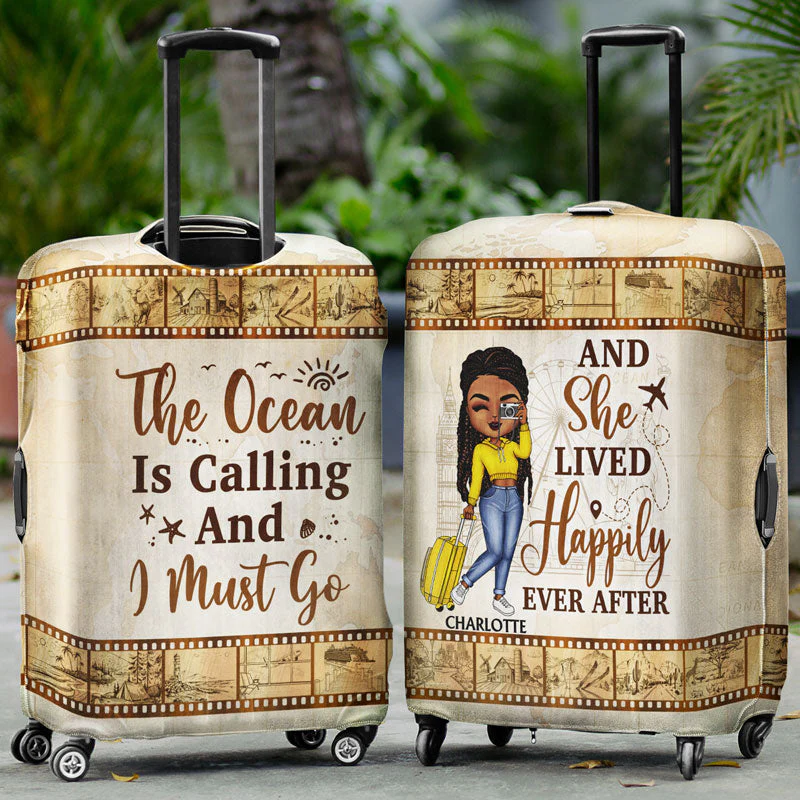 Just A Girl Boy Who Loves Travel Photography - Gift For Traveling Lovers - Personalized Custom Luggage Cover - Image 2