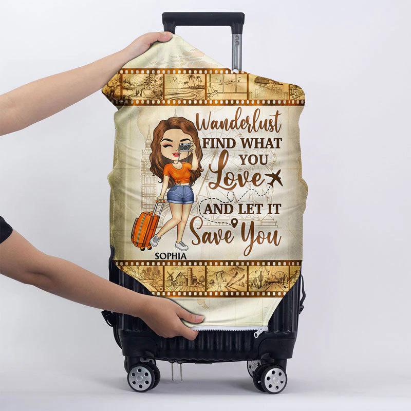 Just A Girl Boy Who Loves Travel Photography - Gift For Traveling Lovers - Personalized Custom Luggage Cover - Image 5