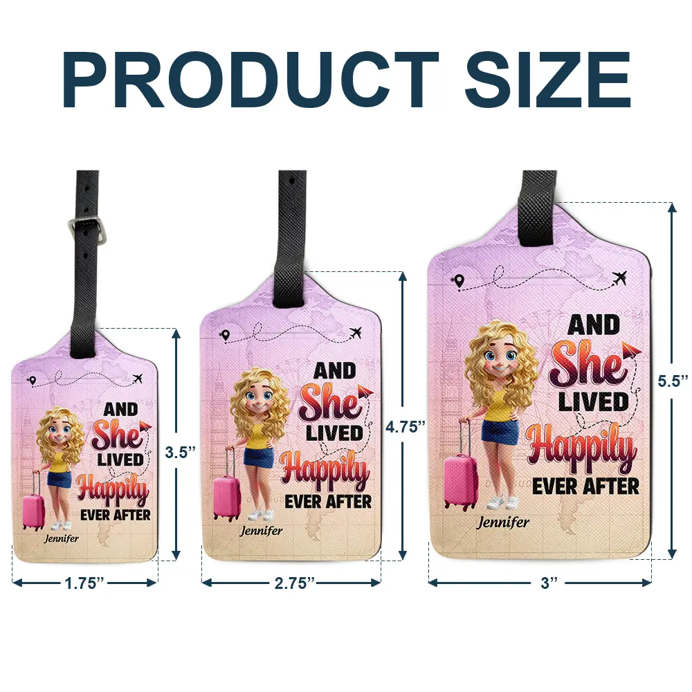 Just A Girl Boy Who Loves Traveling 3D Effect - Personalized Luggage Tag - Image 5