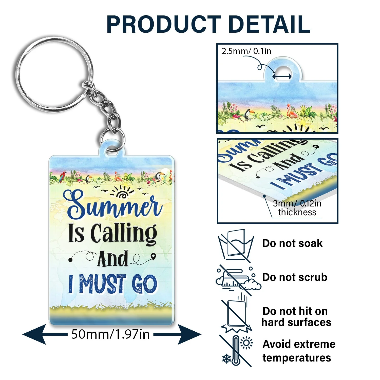 Just A Girl Boy Who Loves Traveling Adventure - Birthday Gift For Travel Lovers - Personalized Custom Acrylic Keychain - Image 5