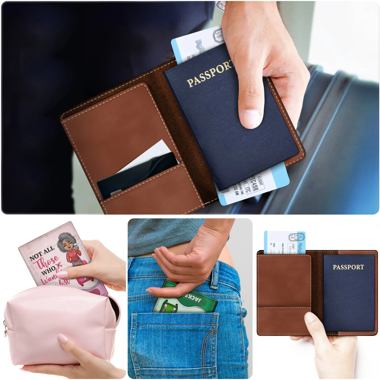 Just A Girl Boy Who Loves Traveling - Birthday Gift For Him, Her, Vacation Lovers - Personalized Custom Passport Cover, Passport Holder - Image 5