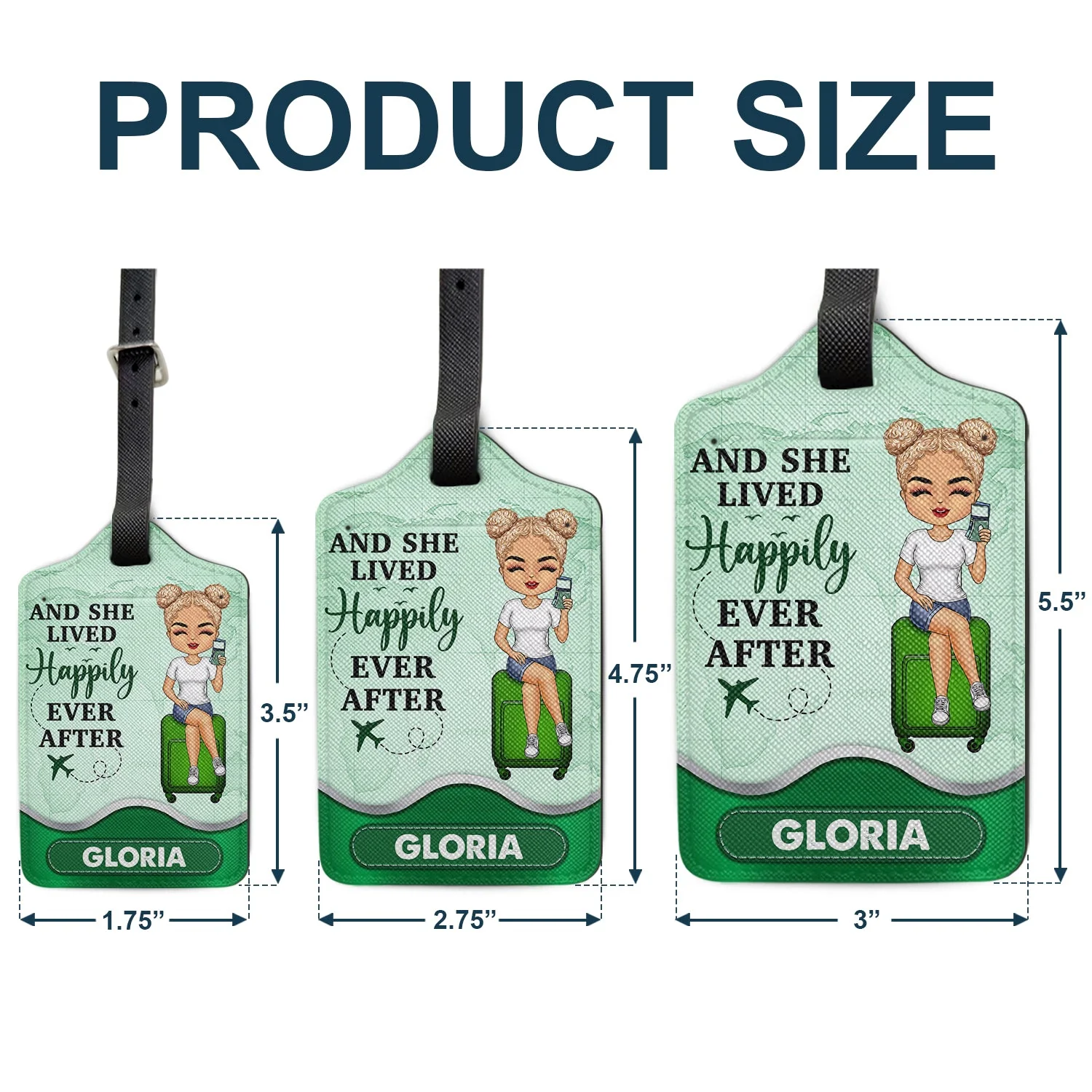 Just A Girl Boy Who Loves Traveling - Birthday Gift For Him, Her, Vacation Lovers - Personalized Luggage Tag - Image 5