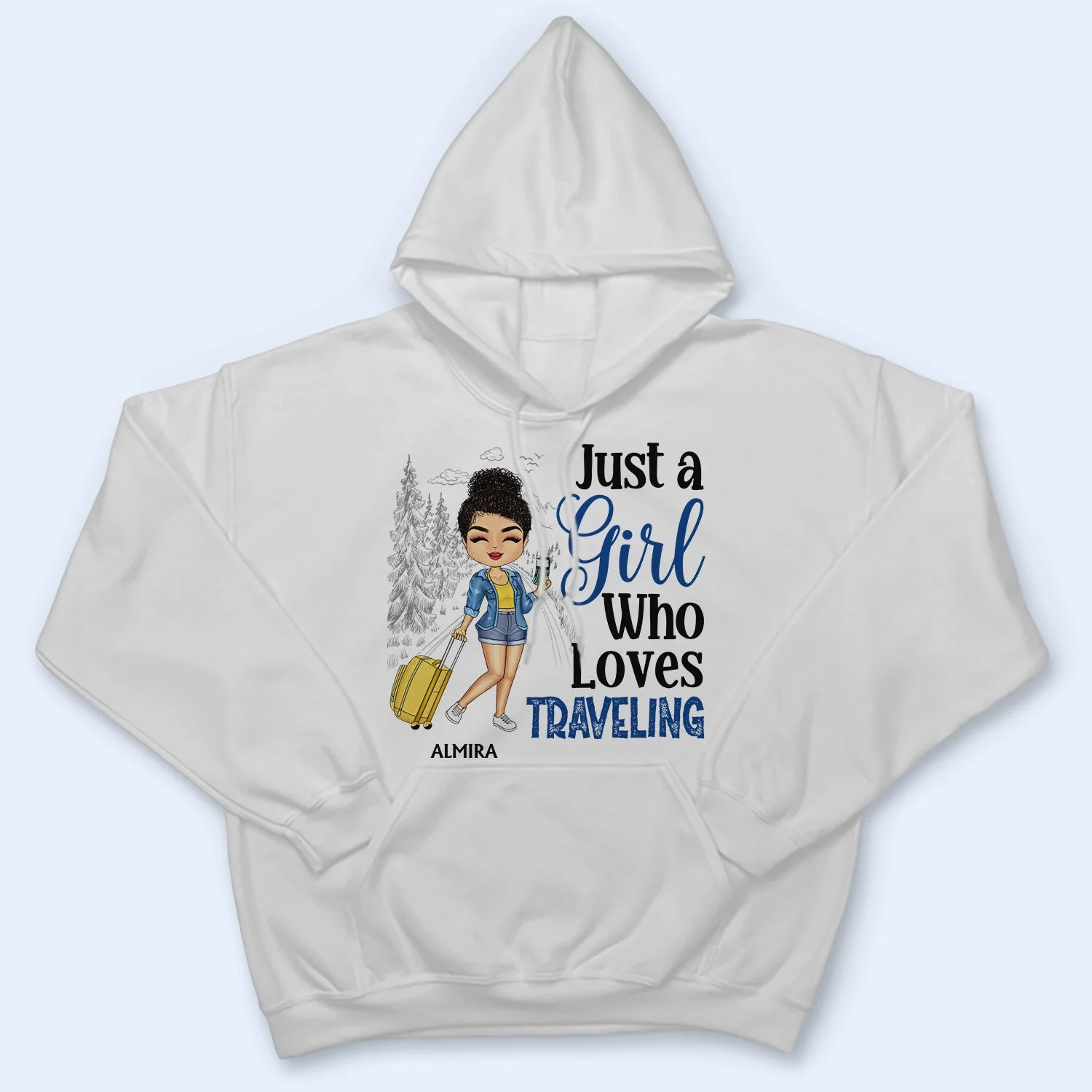 Just A Girl Boy Who Loves Traveling Cruising - Birthday Gift For Him, Her, Trippin‘, Vacation Lovers - Personalized Custom T Shirt - Image 5