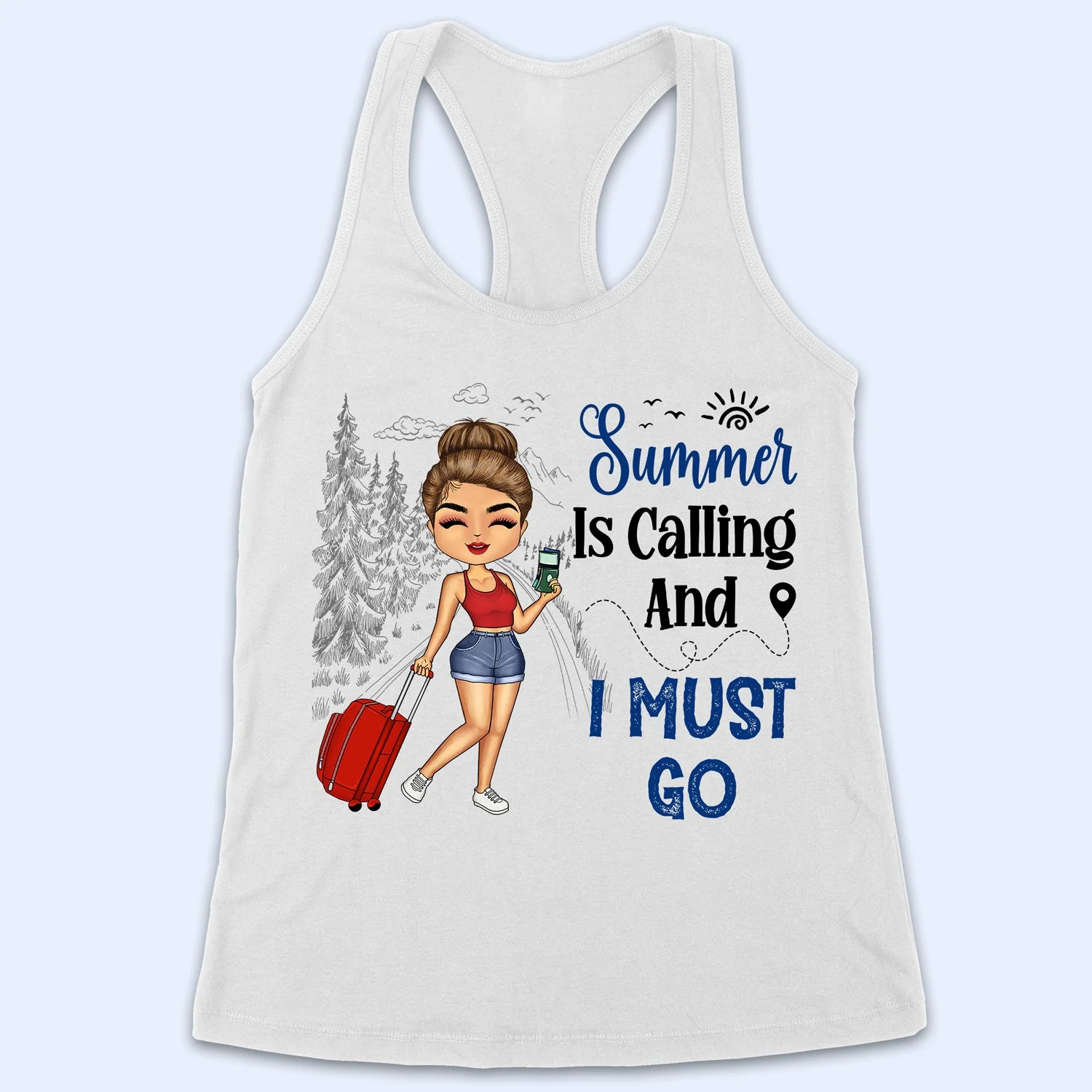Just A Girl Boy Who Loves Traveling Cruising - Birthday Gift For Him, Her, Trippin‘, Vacation Lovers - Personalized Custom T Shirt - Image 6