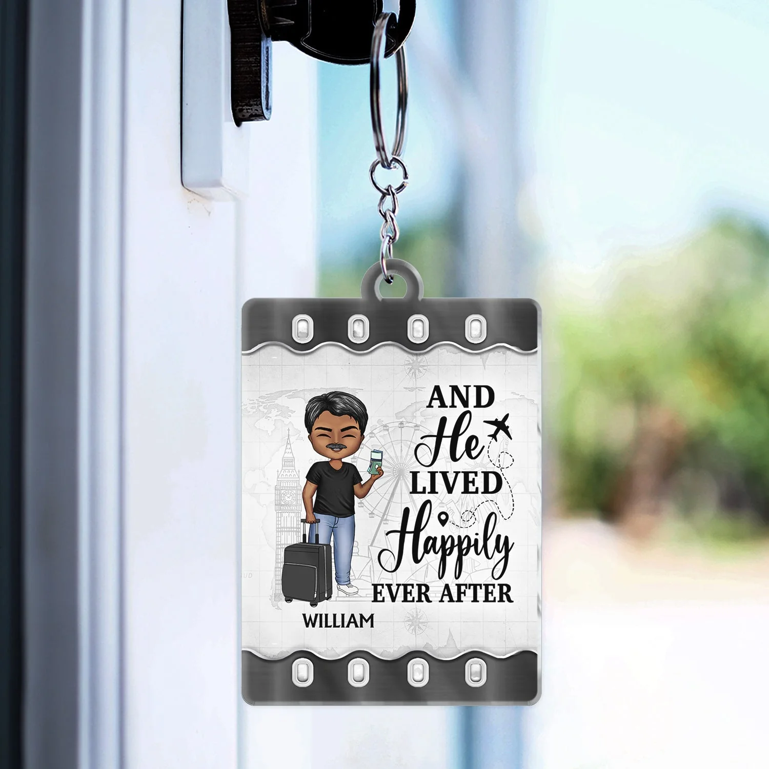 Just A Girl Boy Who Loves Traveling Cruising - Birthday Gift For Travel Lovers - Personalized Custom Acrylic Keychain - Image 3