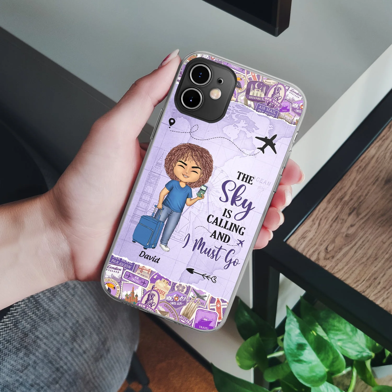 Just A Girl Boy Who Loves Traveling - Gift For Travel Lovers - Personalized Clear Phone Case - Image 4