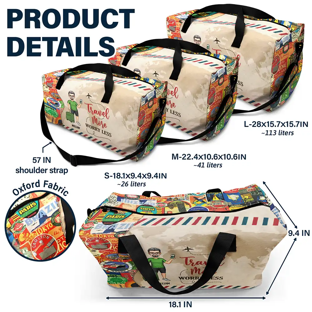 Just A Girl Boy Who Loves Traveling - Personalized Duffle Bag - Image 6
