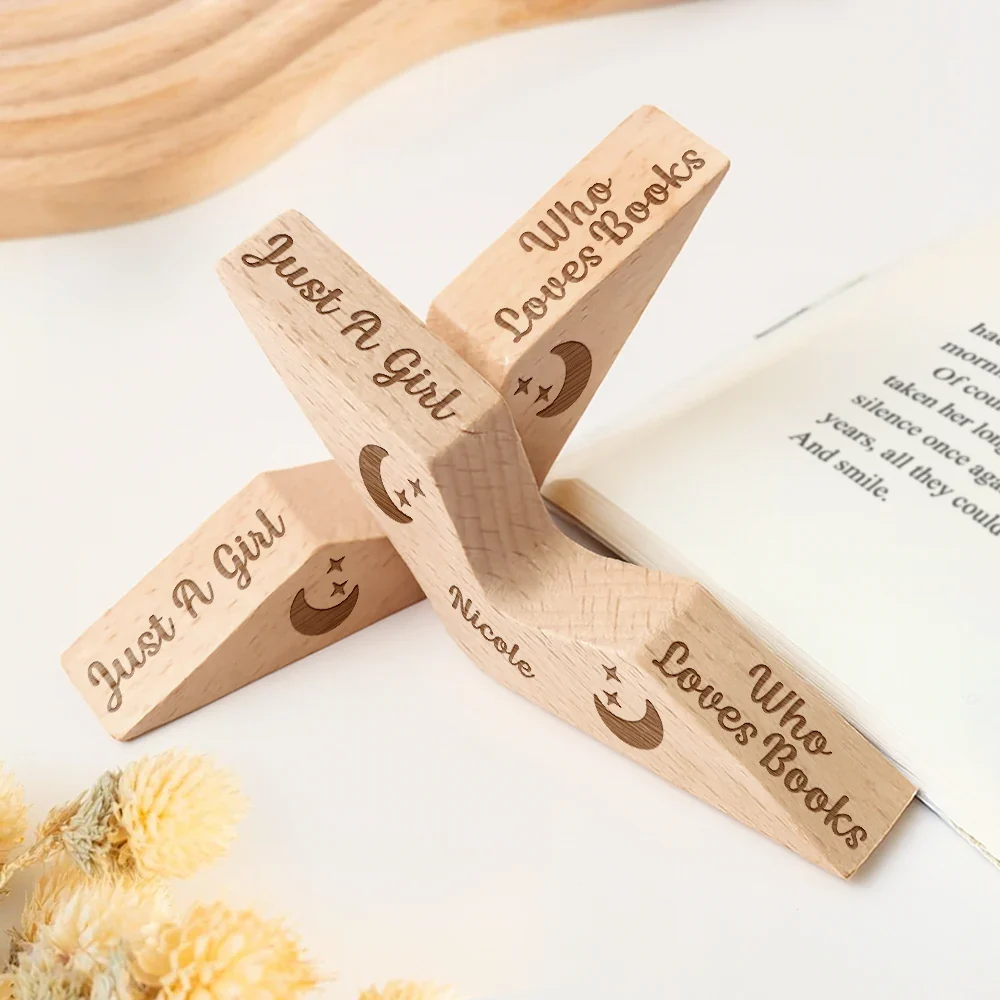 Just A Girl Man Who Loves Books - Personalized Thumb Page Holder - Image 5