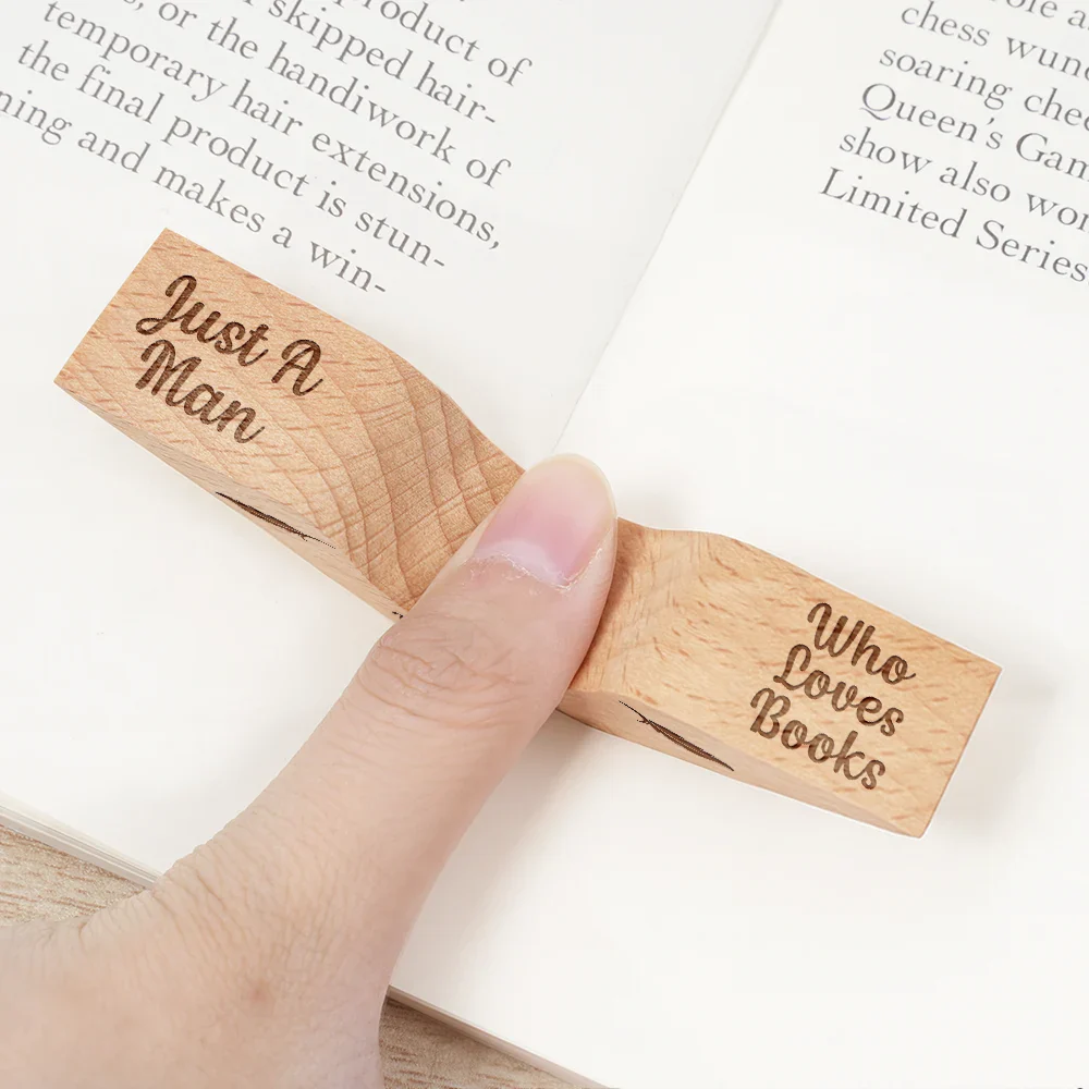 Just A Girl Man Who Loves Books - Personalized Thumb Page Holder - Image 6