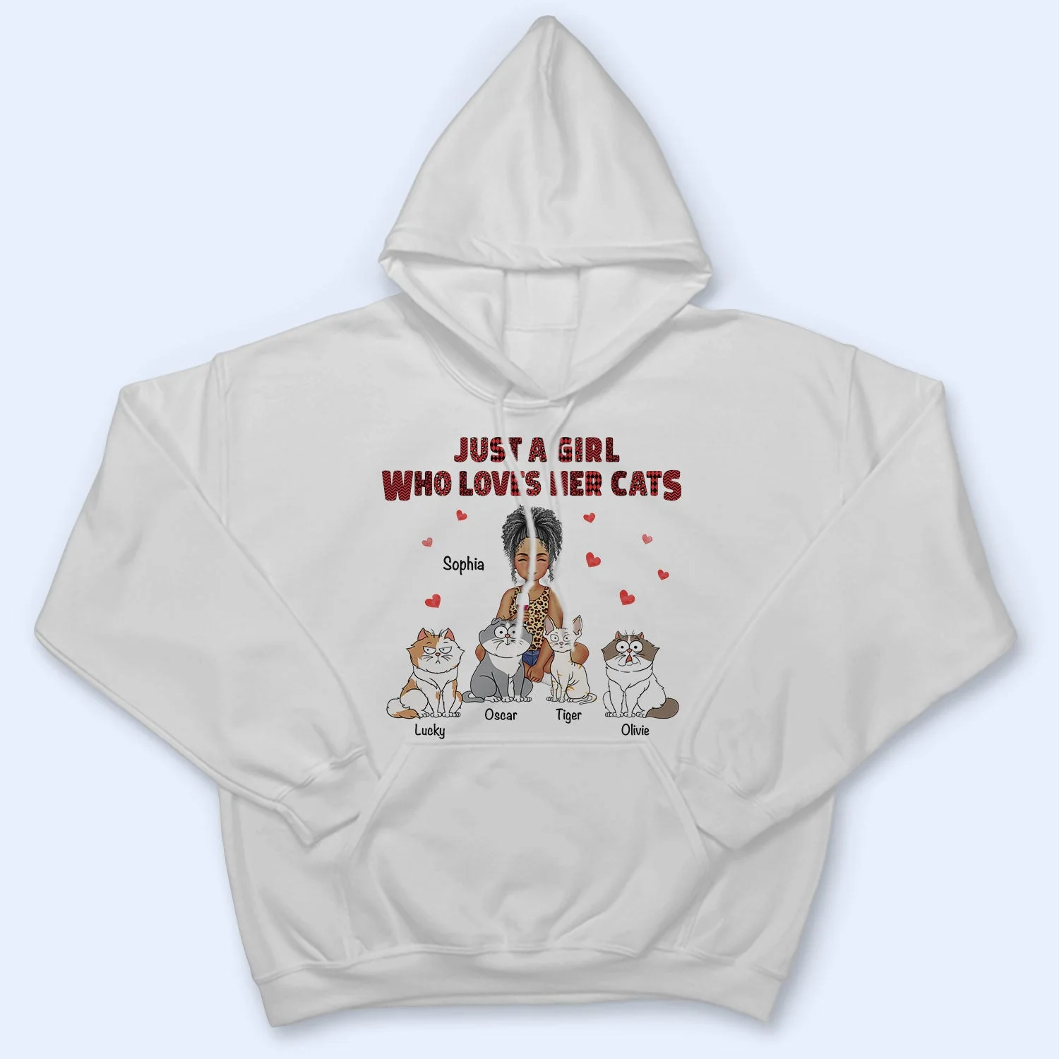 Just A Girl Who Love Cats - Gift For Cat Lovers - Personalized Sweatshirt - Image 5